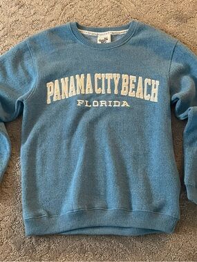Panama City Beach Florida Crewneck Sweatshirt - Light Blue Sz small unisex